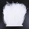 15-18cm Double Layer Dense Ostrich Feather Trim for Clothing & Formal Wear