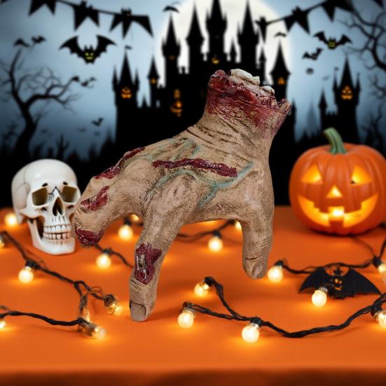 Halloween Animatronic Crawling Hand Sound/Touch Activated Self-Walking Zombie Hand with Sound Creepy Severed Hand Prop