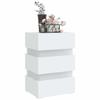 VidaXL LED Bedside Table Nightstand Bedside Cabinet Bed Cabinet Bedroom Home Interior White 326840