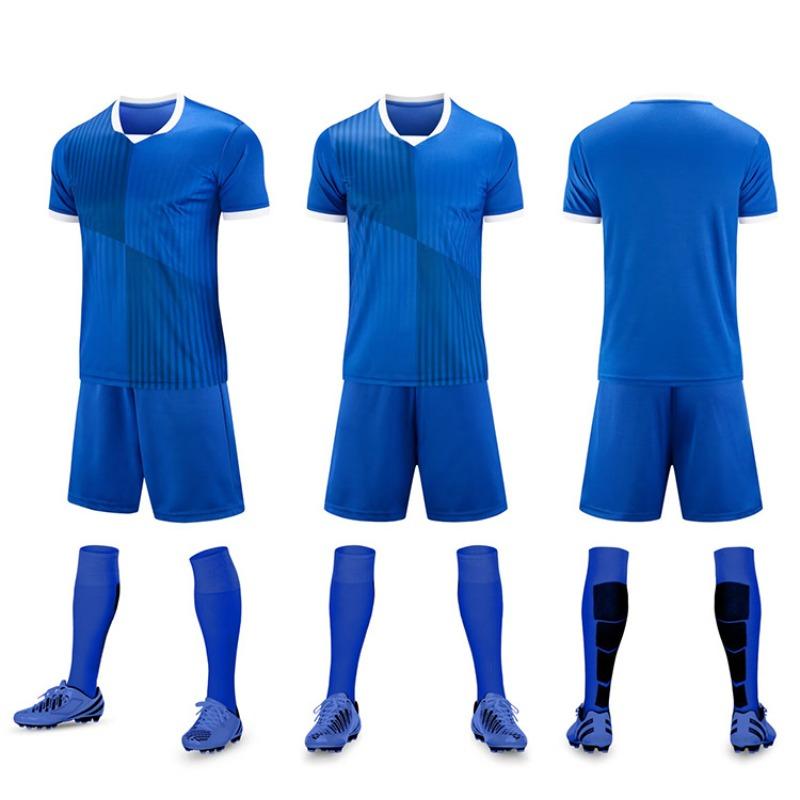 Football Jersey Set Men'S Game Sports Jersey Adult Primary School Students Children'S Training Jersey Short-Sleeved Jersey Quick-Drying