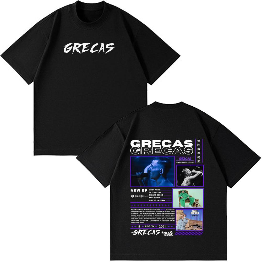 

Rapper Grecas Album Tour Graphic Tees Men Women Hiphop Tshirts Shortsleeved Loose Casual ONeck Cotton Punk Oversized Tshirt 4XL