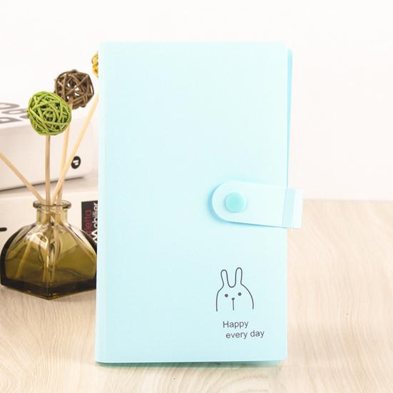 Jewelry Storage Book 120 Compartments Clip on Button Closure Clear Print Oblong Shape Necklace Earring Ring Jewelry Display Holder Household Stuff