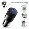 New One To Two Cigarette Lighter Multi Functional Mobile Car Charger 3.1A USB+PD Metal Car Charger Available In Four Colors
