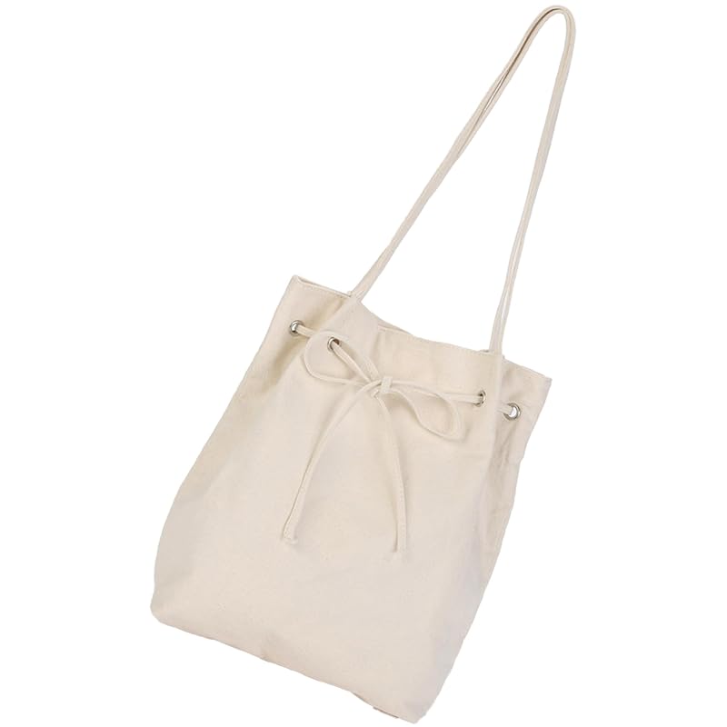 

[Alto Rose] canvas ivory tote bag ladies tote large capacity Larger 2way handbag shoulder bag With zipper lightweight handbag Shoulder bag