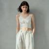 Heavy pure hemp suspender V-neck short inner and outer wear spring and summer American tube top, sexy hemp vest
