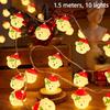 Snowman Led String Lights, Battery Operated Snowman Fairy Lights For Christmas Thanksgiving Fall Indoor Outdoor Home Decor