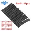 127pcs Heat Shrink Tubing Sleeve Assembly Kit Electrical Connection Electrical Wire Wrap Cable Waterproof Shrinkage 2:1