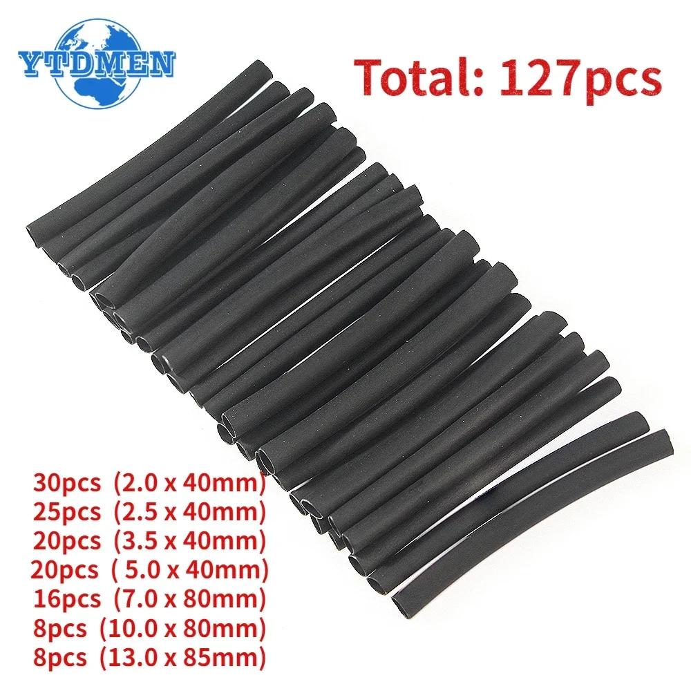 127pcs Heat Shrink Tubing Sleeve Assembly Kit Electrical Connection Electrical Wire Wrap Cable Waterproof Shrinkage 2:1