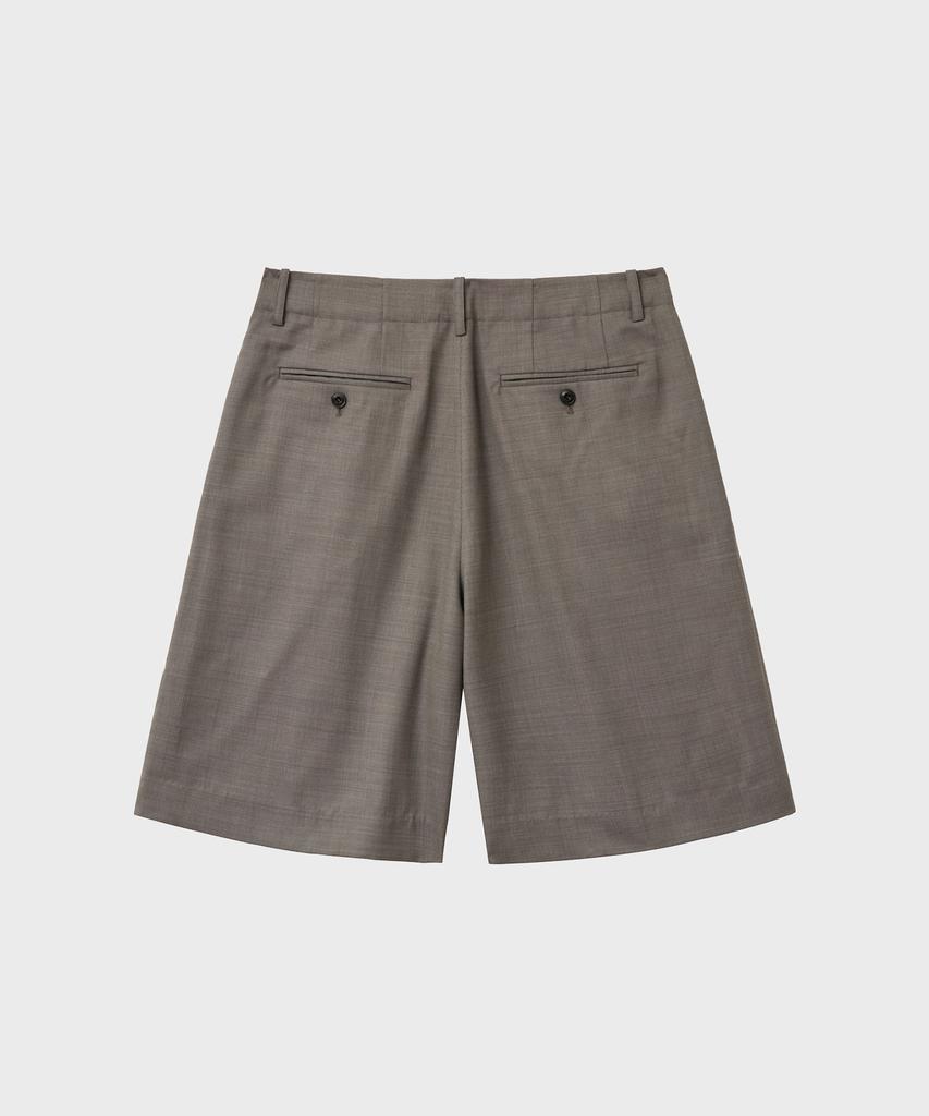 NOIRER Wool Slouch Half Slacks (Brown)