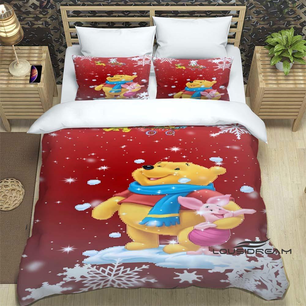 Pooh Bear Cartoon-themed Bedding Sets, Including Single, Double, King, and Queen-size Beds, Bedding Sets, and Adult Bedroom Duve