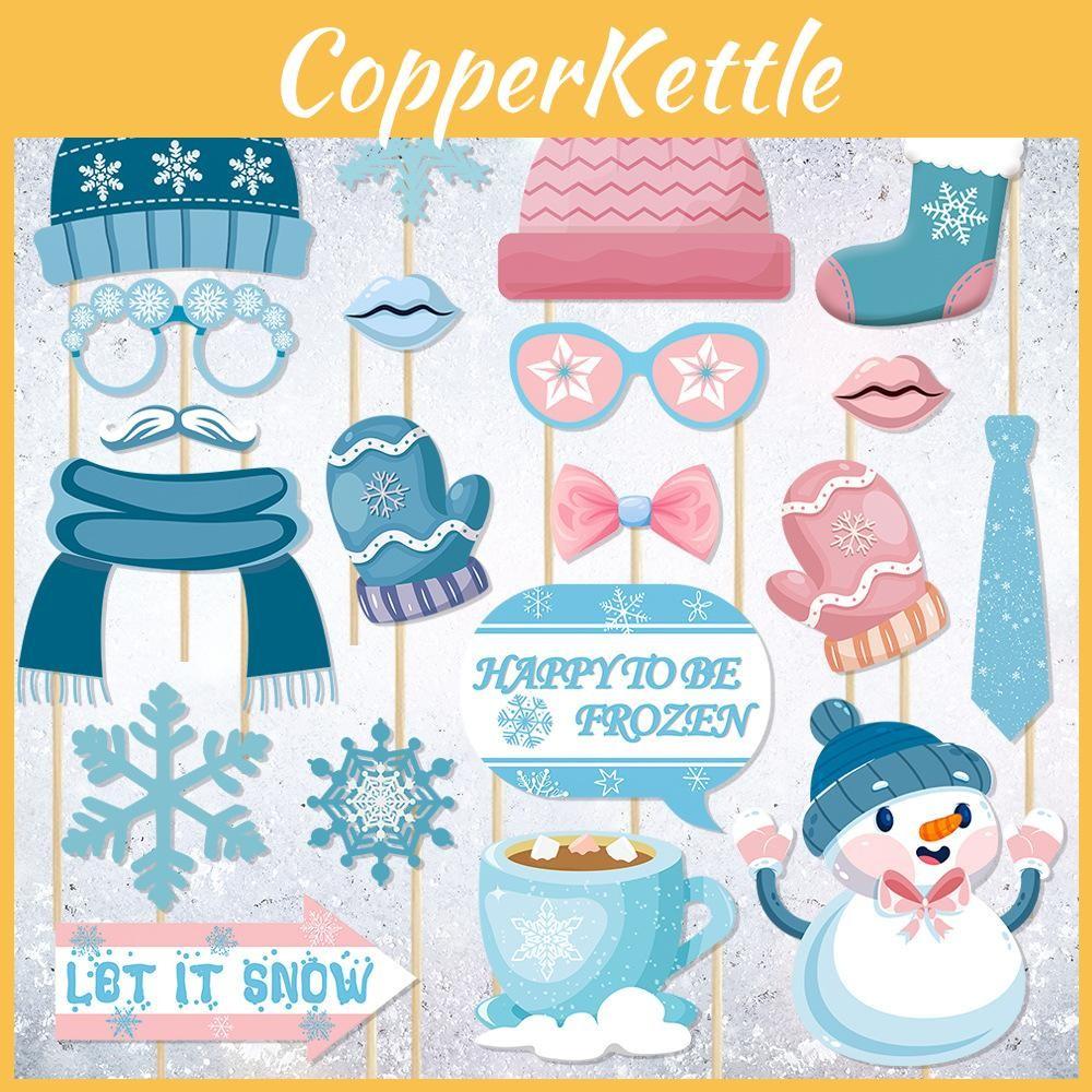 Christmas Photo Party Props With Cartoon Snowman Design For Celebrations Festive