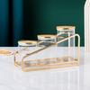 Food Storage Container, Glass Sealed Jar with Lid, Kitchen Storage Bottle, Household Moisture-proof Tea Can, Metal Rack