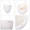 Decorative Self Watering Hanging Plant Pot White ABS Flower Basket with Eggshel Design for Balcony and Indoor Outdoor Garden