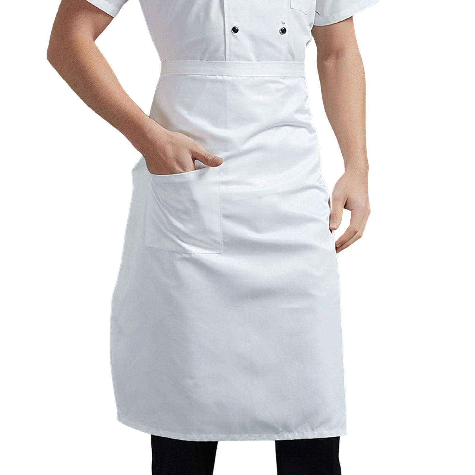 

Stain Proof Breathable Polyester Half Apron for Chefs Waiter Kitchen Restaurant Work Black Practical Design C