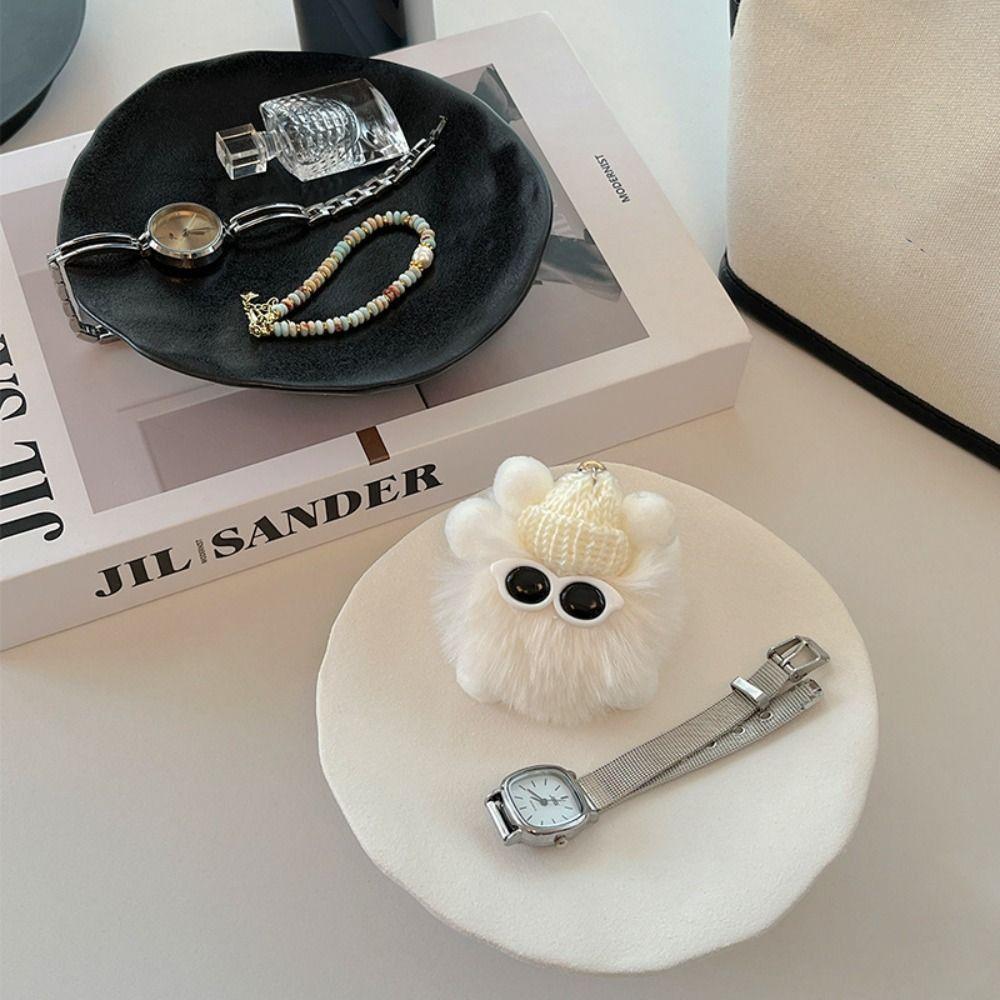 Creative Jewelry Storage Tray Ceramic Storage Plate Desktop Ornament Jewelry Display Rack  Dessert