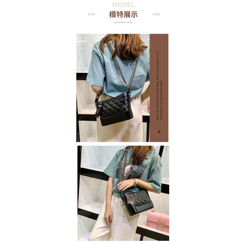 Xiaoxiangfeng leather bag women's new star same stray bag single shoulder messenger chain bag fashionable light luxury