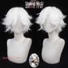 Shang Ni Si Chiffley Cosplay Wig: White Teased Short Hair with Pointed Hat Magic Workshop Design