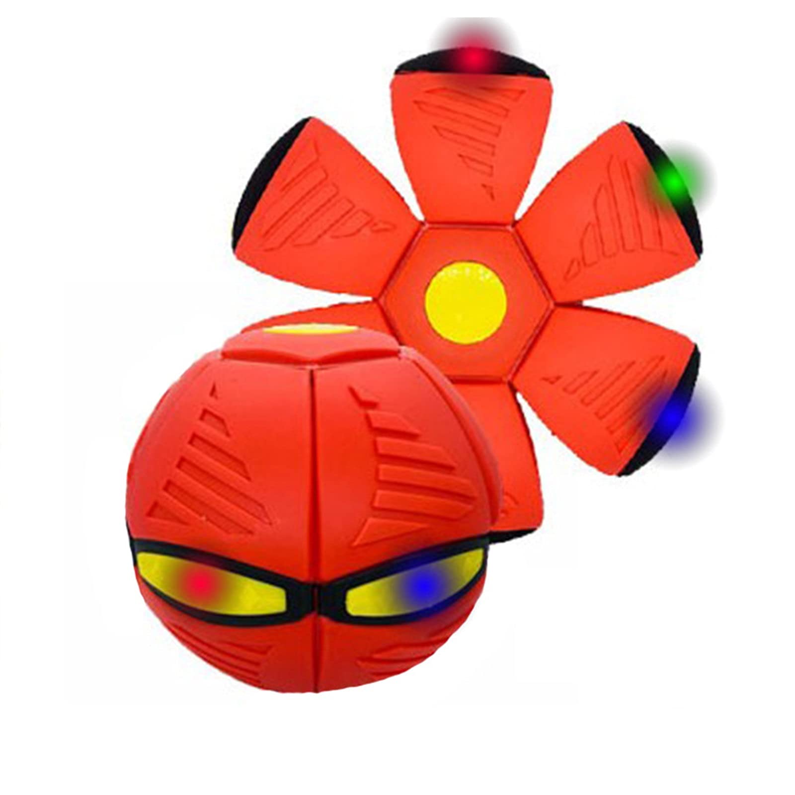 

Transformable UFO Magic Ball, Glowing Exhaust Ball, Transformable UFO Ball, Lightweight Anti-Fall Frisbee Toy Ball for Kids, Adults, and Children,