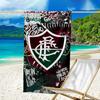 Flumi-nense Football Crest Printed Beach Towel, Super Soft Microfiber, Perfect Gift Birthday, for Pool, Beach, Travel, for Family and Friends