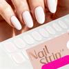 16Tips Semi-Cured Gel Nail Sticker Pure Color UV/LED Lamp Gel Nail Polish Wraps Long-Lasting Nail Strips Patch Nail Decoration