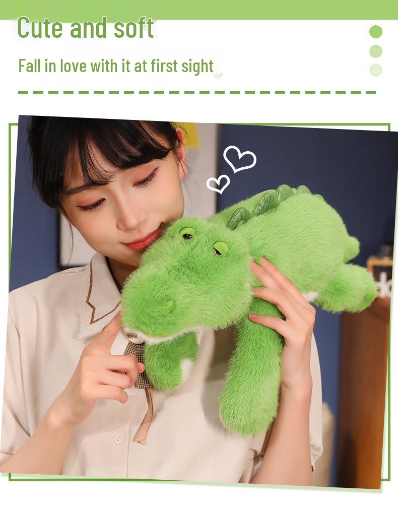 Cute Crocodile Plush Sleep Pillow for Girls - Adorable Sleeping Companion and Gift