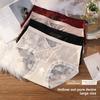 Plus Size Women Spring and Summer Sexy Hollow Lace Cotton 7a Antibacterial Extension Crotch Triangle Briefs