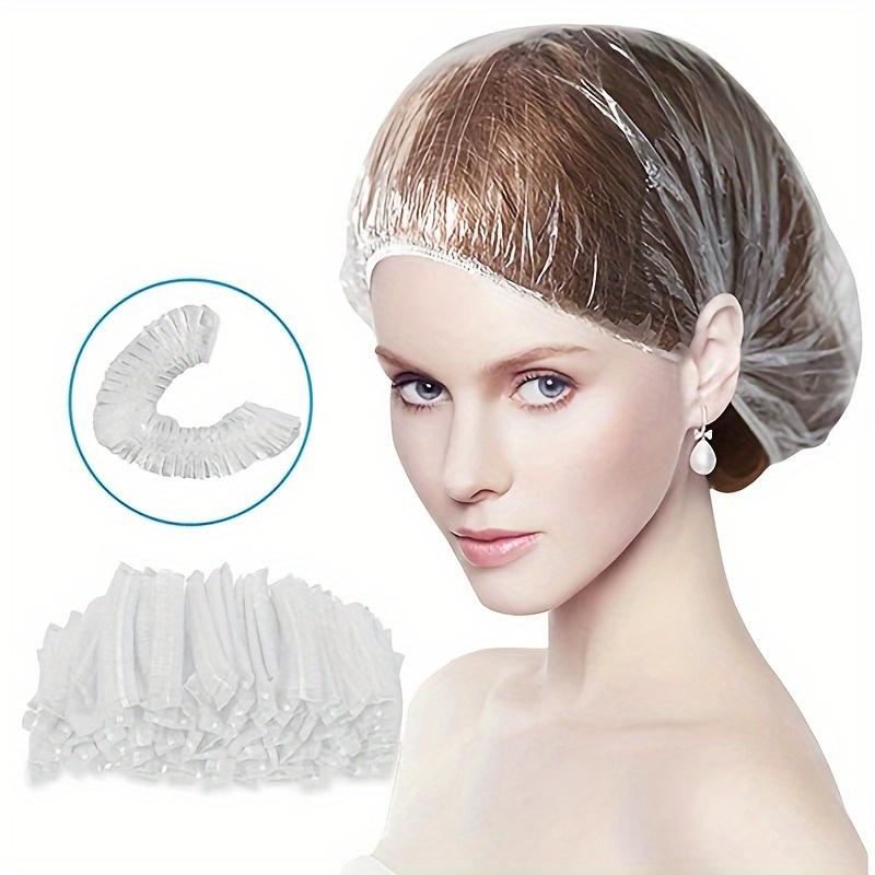 100pcs/bag Disposable Hat, Beauty Salon Hotel Hair Dye, Waterproof Shower Cap, Hair Dye Cap, Dustproof and Fresh-keeping