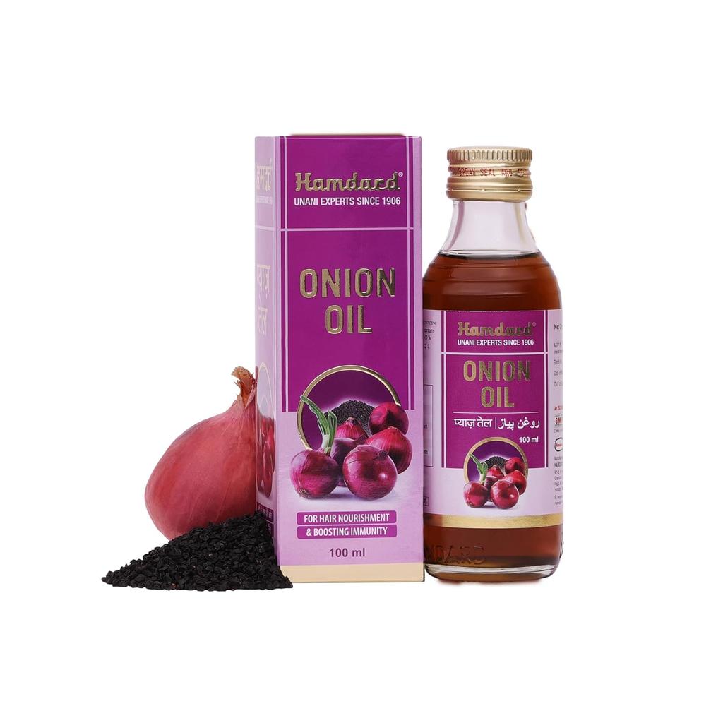 Hamdard Onion Oil 100 Ml Pack of 2 | Natural Hair Nourishment Oil for Hair Growth and Healthy Scalp
