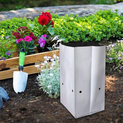 PE Planting Bags 50Pcs Black White for Indoor Outdoor Vegetable Growth