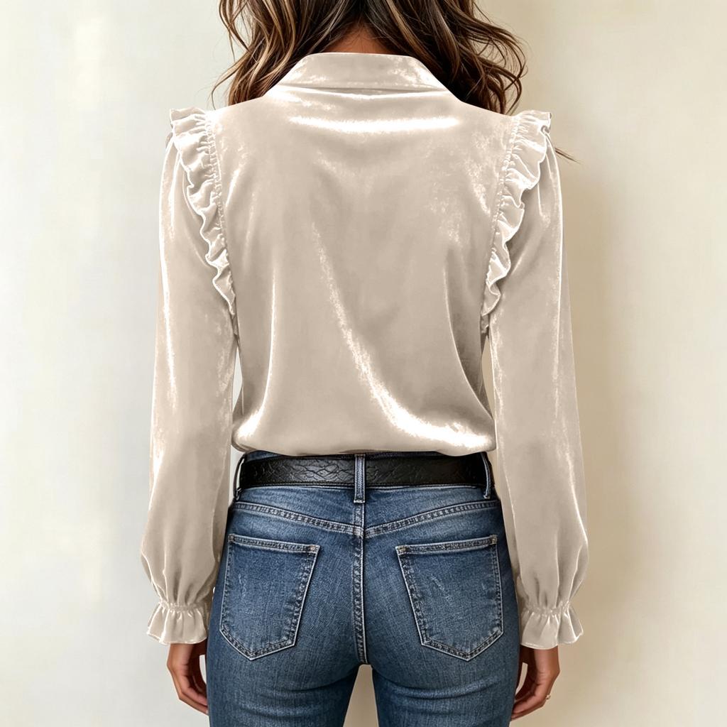Women's Casual Button Down Long Sleeve Blouse Color Fit for Work