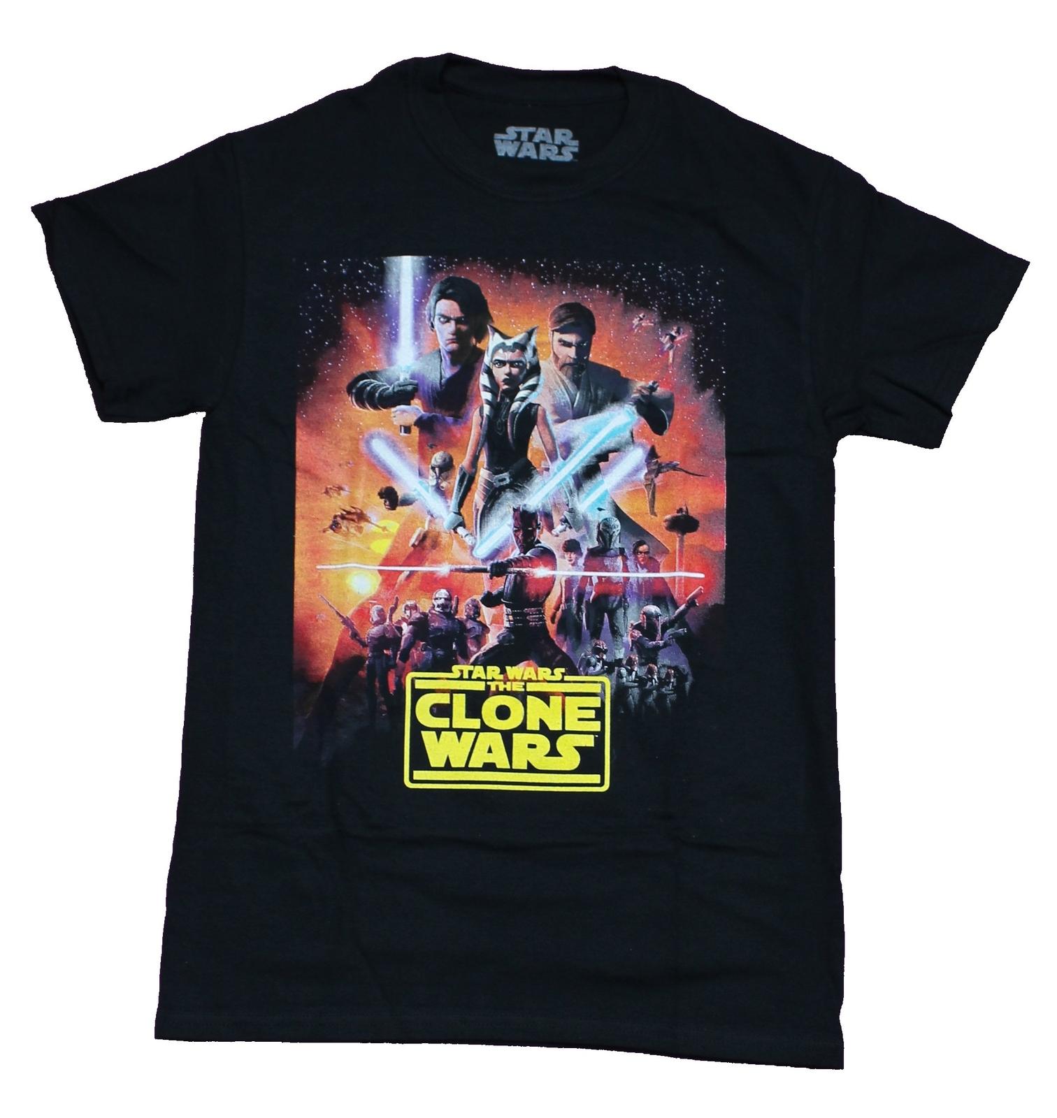 Star Wars Clone Wars Mens T-Shirt - Final Season Poster Collage Image XXXL