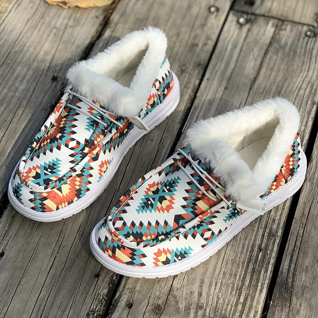 Flat single shoes women's new 2025 autumn spliced deep round toe laces wear casual plus-size women's shoes