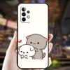 Peach And Goma Mochi Cat Case For Samsung Galaxy A54 A34 A24 A14 A12 A32 A52 A51 A71 A50 A70 A13 A33 A53 A52S Coque