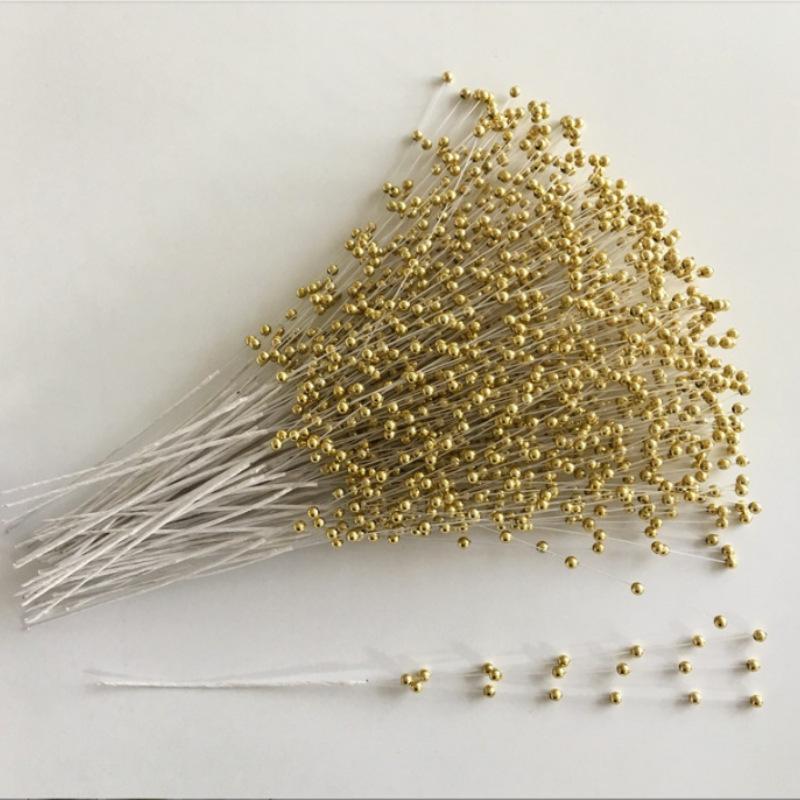 5/10Pcs Wedding Bouquet Decoration Artificial Pearl Stem Beads String Sticks DIY Bride Flower Garland Christmas Party Supplies