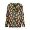 Women's Casual Fashion Long-Sleeved Zip-Up Christmas Print Knitted Hoodie