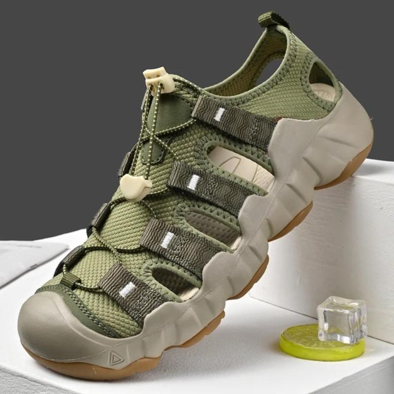 Genuine Leather Summer Men's Sandals Casual Men's Shoes Outdoor Men's Leather Sandals Beach Shoes Roman Style Men's Shoes