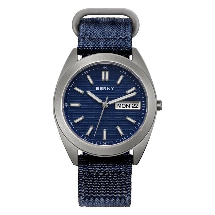 BERNY Watch Men's Titanium 10 ATM Analog Quartz Luminous Blue