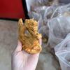 Natural Cypress Mascot Dragon Scratching Ball, Decorative Statue, Chinese Mascot, Beast, Home Room, Office, Wind Water Ornaments
