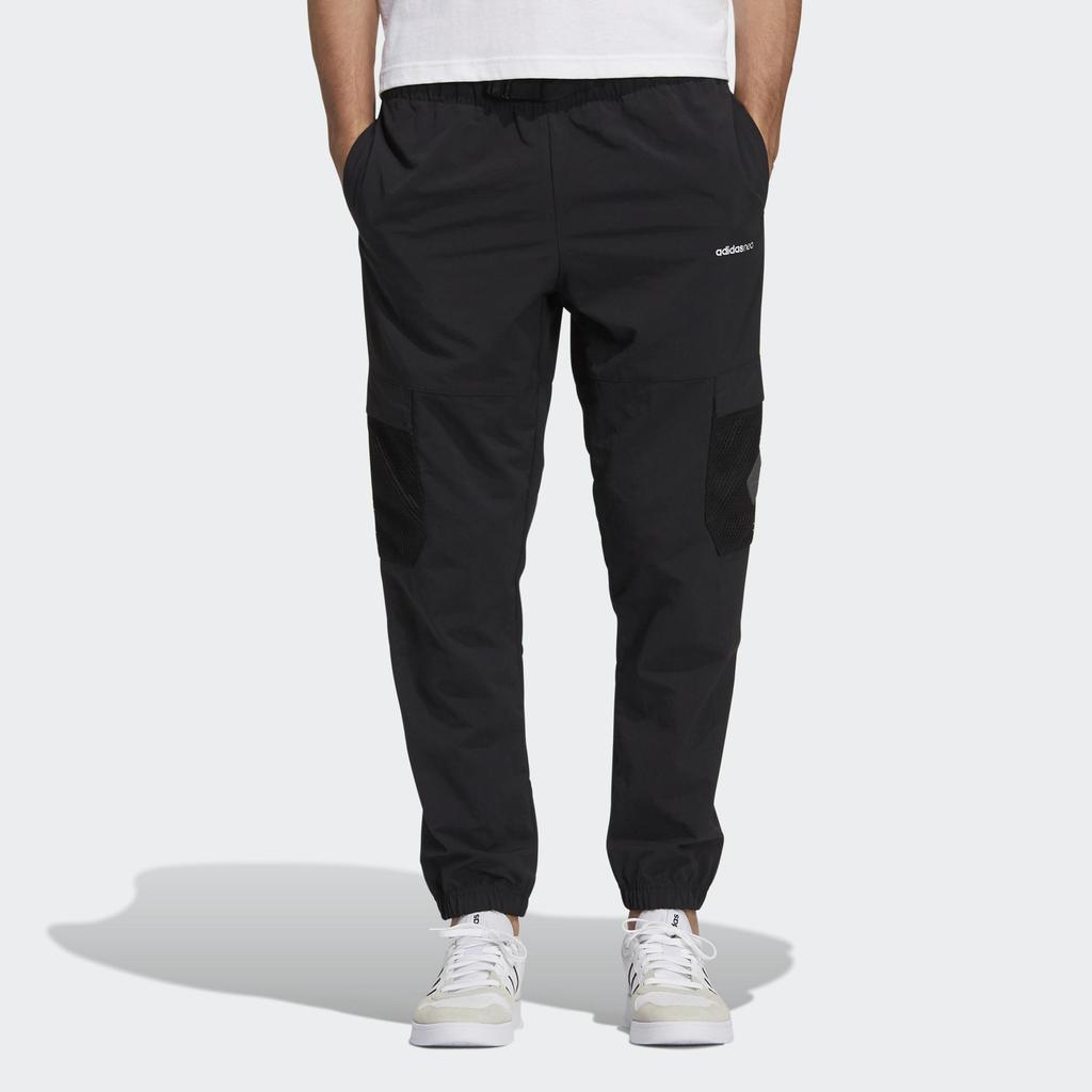adidas Neo Woven Cargo Joggers With Elastic Waist Men Bottoms Black H55277