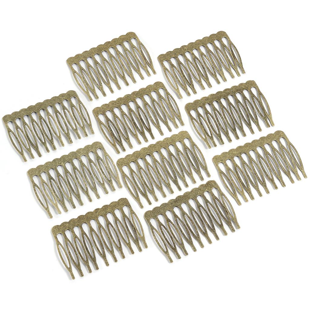 10pcs Simple Hairpins Hair Combs Metal 5 8 10 Teeth Bridal Hair Comb For Women Bridal DIY Wedding Hair Pins Headwear Accessories