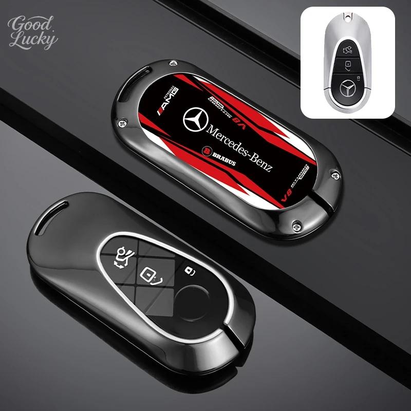 Zinklegierung Auto Schlüsselhülle Abdeckung Tasche Schale Für Mercedes Benz A B C E GL S GLA GLK CLS Klasse AMG W204 W205 W212 W463 W176 Schlüsselanhänger 53E