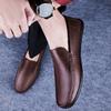 Fashion Classic Men's Genuine Leather Loafers Men Fashion Comfortable Driving Shoes Slip-On Moccasins Anti-Slip Lightweight Casual Shoes