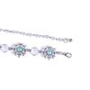 Mary Turquoise waist chain - women's versatile alloy chain with floral gemstone accents