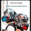 DOT Certified Double Visor Full Face Motorcycle Helmet with Warm Winter Lining.