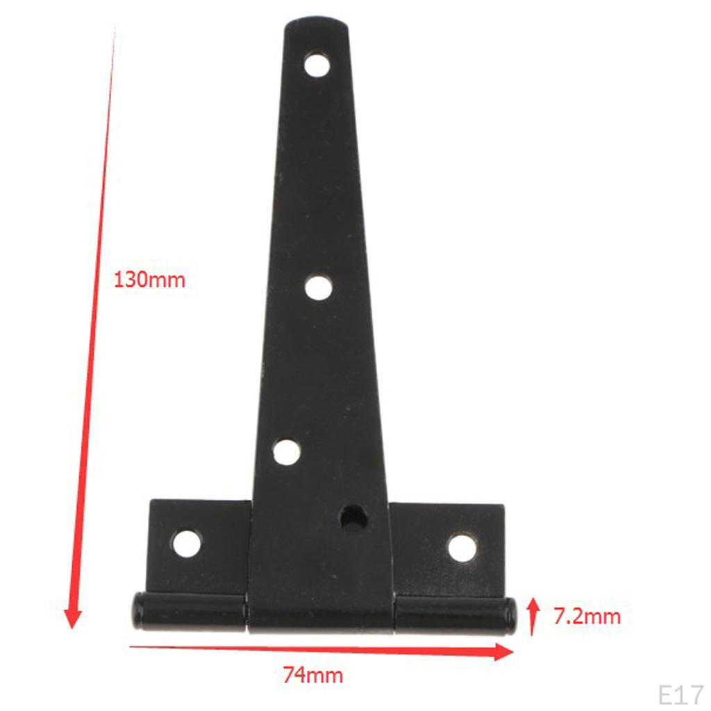 1 Pair Light Duty Shed Hinge Gate Strap Door Barn Gates Hinges Black Wrought Hardware Iron