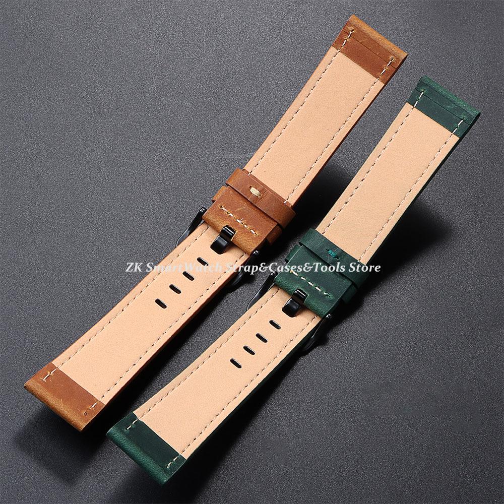 Vintage Retro Genuine Leather Watch Band 18mm 20mm 22mm 24mm Quick Release Soft Watch Bracelet Men Women Watch Strap Accessories