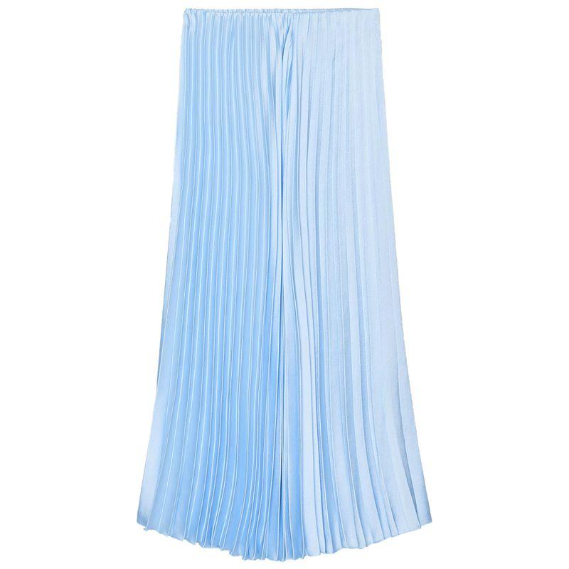 Zaprha 2025 New Arrival Pleated High Waist Elegant Simple and Fashionable Midi Skirt Skirt Long Drape 5029102