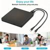 External DVD CD Drive, USB 2.0 Slim Protectable External CD-RW Optical Drive DVD-ROM Player for Laptop PC Desktop