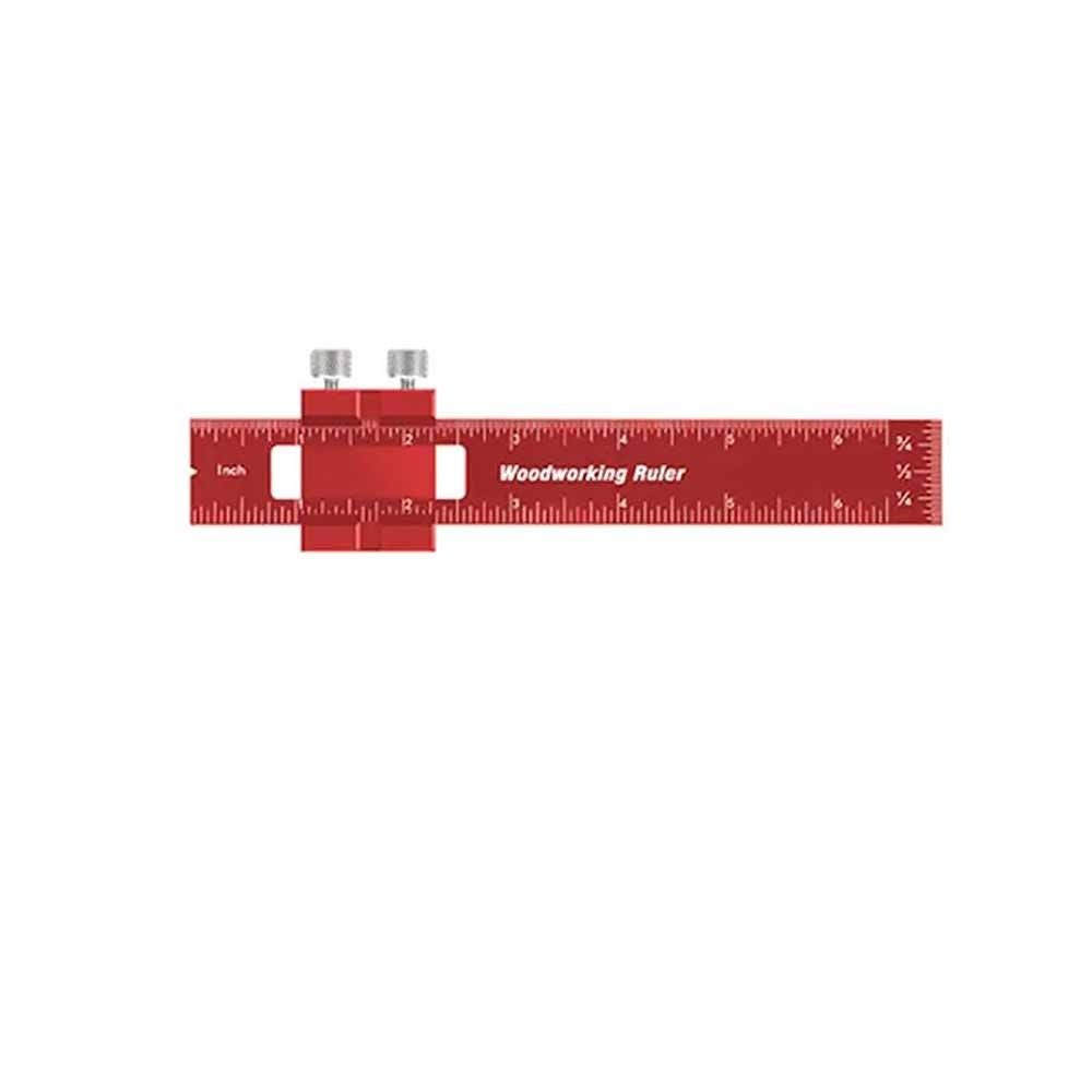 T-Type T Track Ruler Inch and Metric Scribing Ruler Precision Pocket Ruler  Scriber Measuring Tools