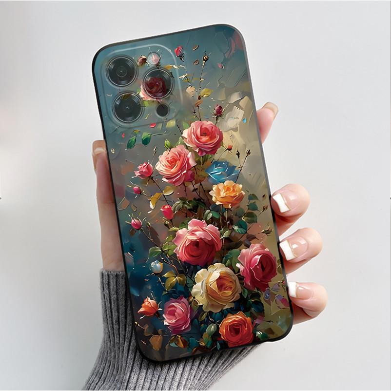 Per Custodia Doogee Note 58 Pro Lusso Moda Pattern Farfalle Fiori Nero Morbido TPU Silicone Cover Posteriore Telefono Cassa Antiurto